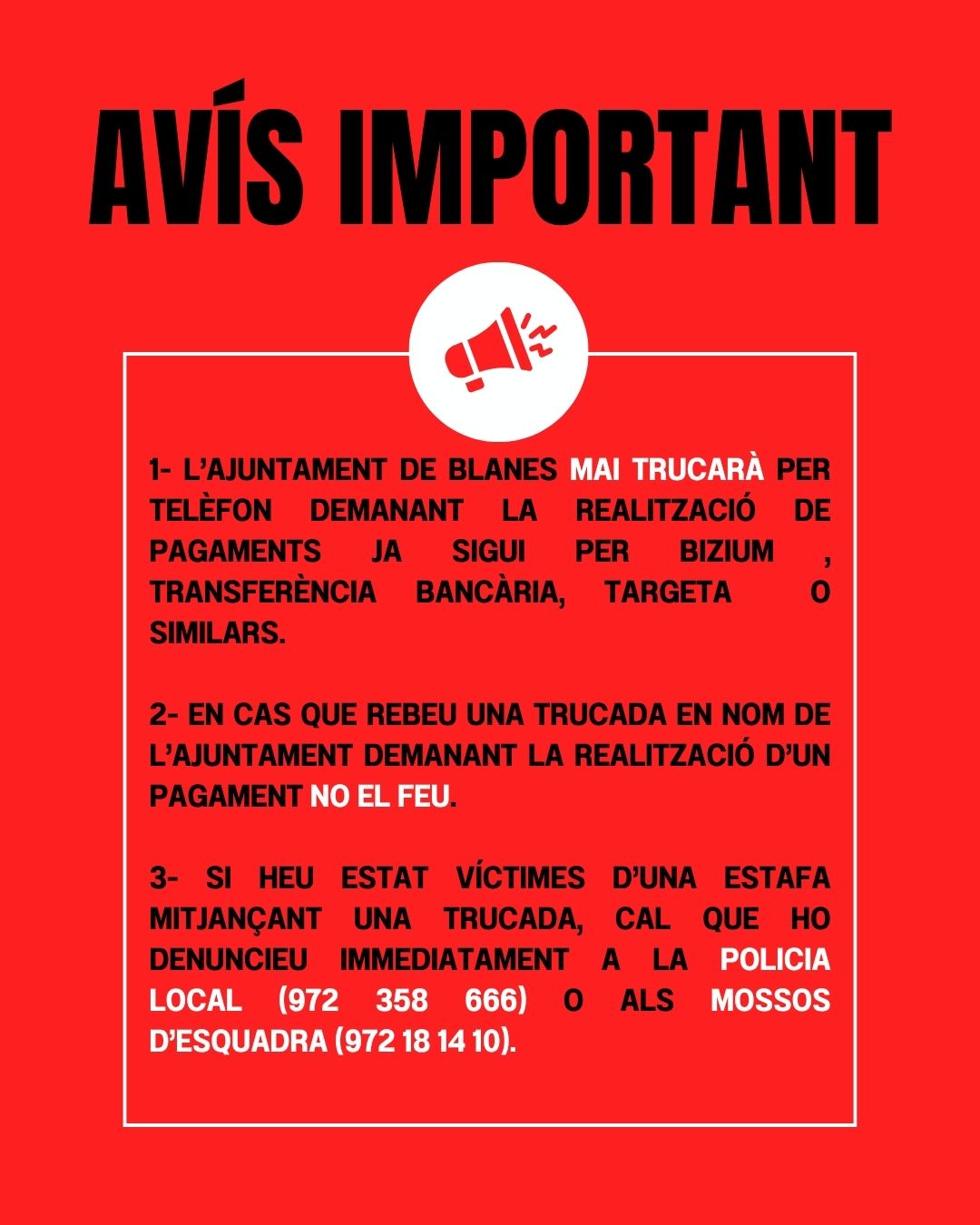 Av�s important